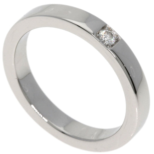 BVLGARI Ring PT950 Silver Marry Me 1P Diamond Women Used Authentic