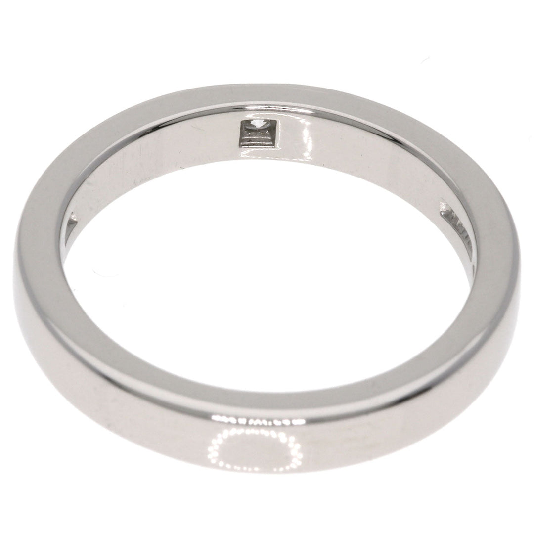 BVLGARI Ring PT950 Silver Marry Me 1P Diamond Women Used Authentic