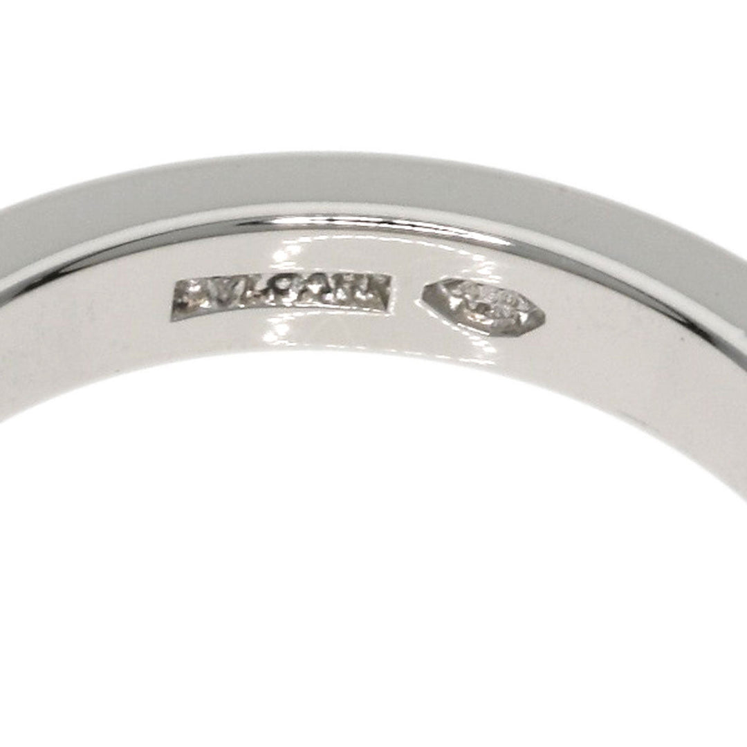 BVLGARI Ring PT950 Silver Marry Me 1P Diamond Women Used Authentic