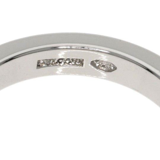BVLGARI Ring PT950 Silver Marry Me 1P Diamond Women Used Authentic
