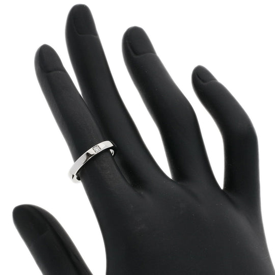 BVLGARI Ring PT950 Silver Marry Me 1P Diamond Women Used Authentic