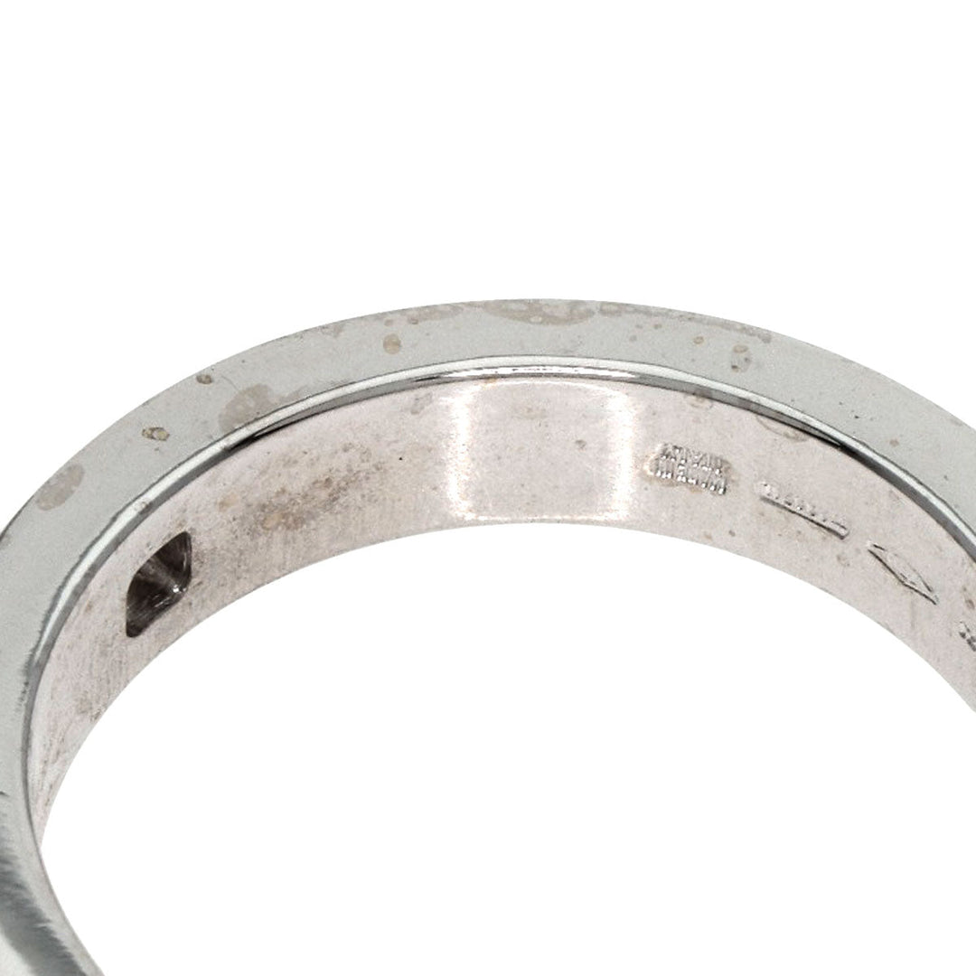BVLGARI Ring K18WG Silver Double logo 1P Diamond