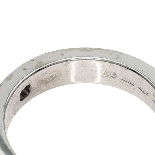 BVLGARI Ring K18WG Silver Double logo 1P Diamond