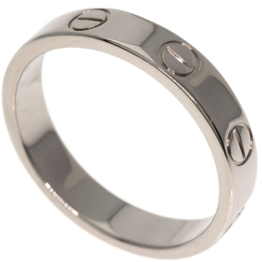 CARTIER Ring K18WG Silver Mini Love Ring #50