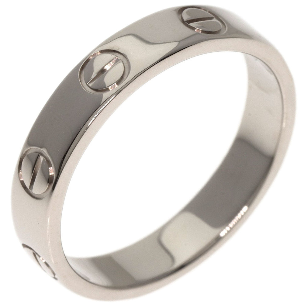 CARTIER Ring K18WG Silver Mini Love Ring #50