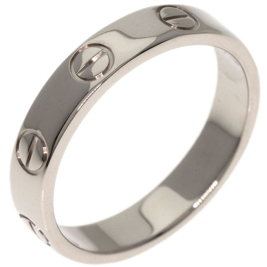 CARTIER Ring K18WG Silver Mini Love Ring #50