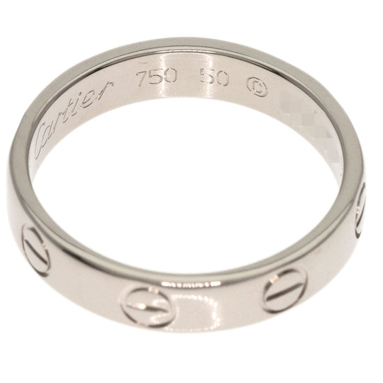CARTIER Ring K18WG Silver Mini Love Ring #50