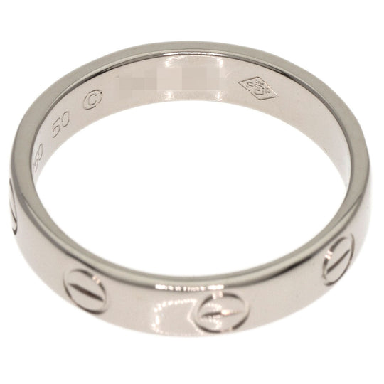 CARTIER Ring K18WG Silver Mini Love Ring #50