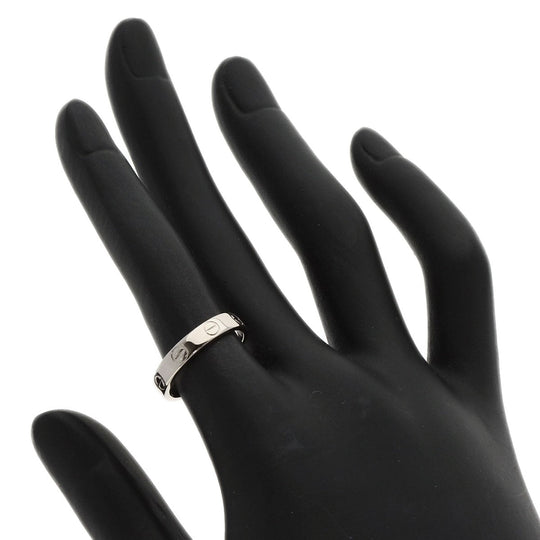 CARTIER Ring K18WG Silver Mini Love Ring #50