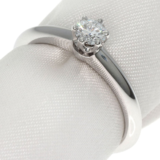 TIFFANY&Co. Ring PT950 Silver Solitaire diamond Women Used Authentic