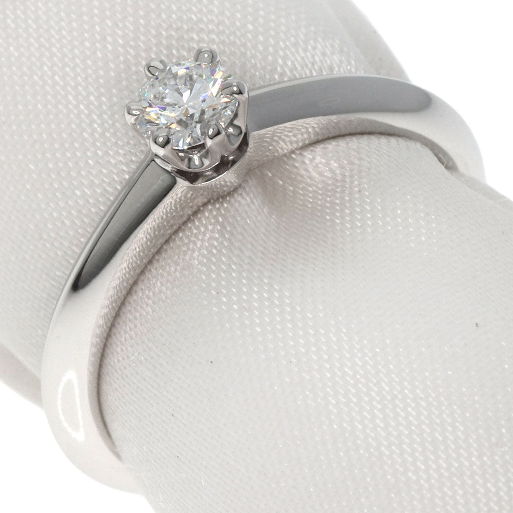 TIFFANY&Co. Ring PT950 Silver Solitaire diamond Women Used Authentic