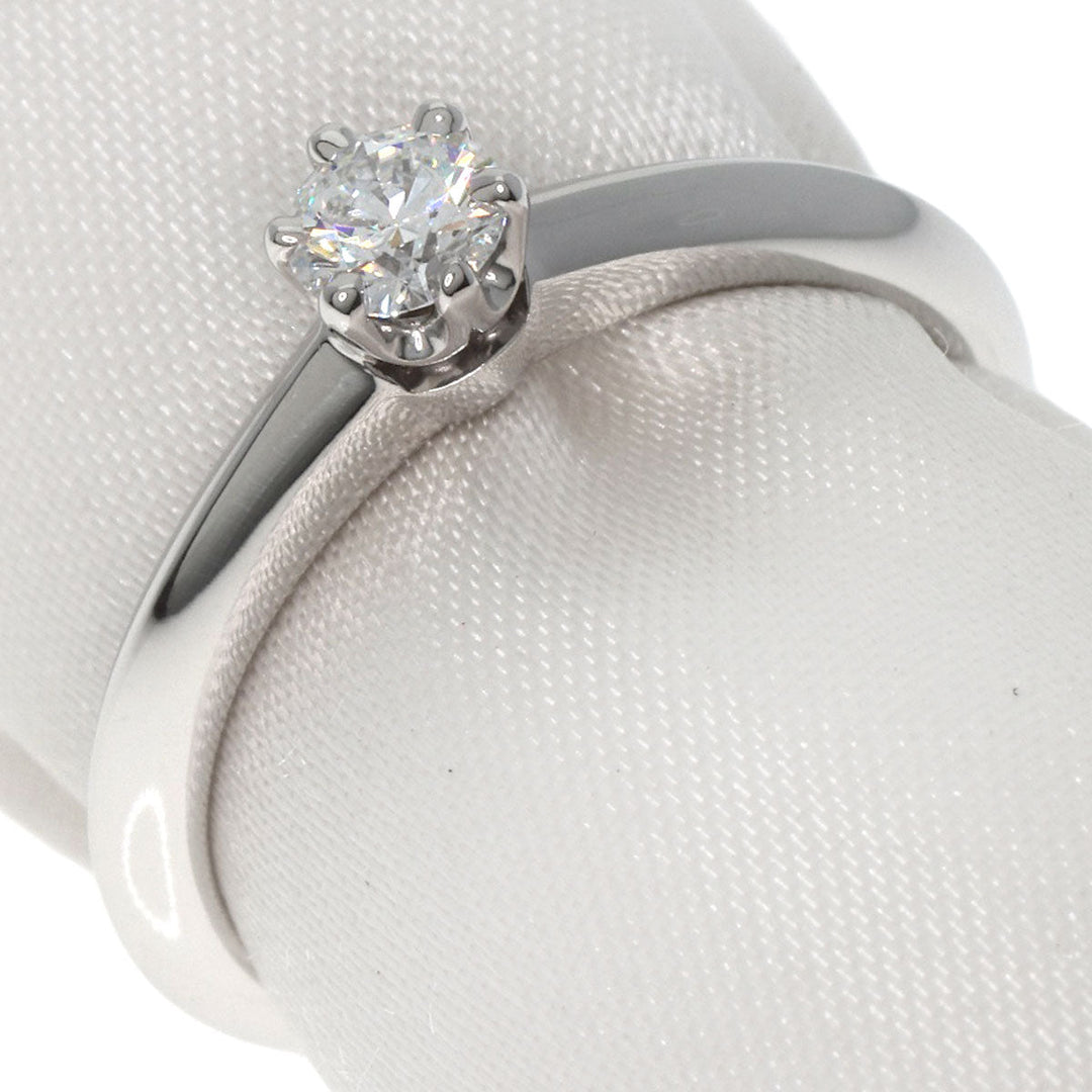 TIFFANY&Co. Ring PT950 Silver Solitaire diamond Women Used Authentic
