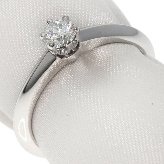 TIFFANY&Co. Ring PT950 Silver Solitaire diamond Women Used Authentic
