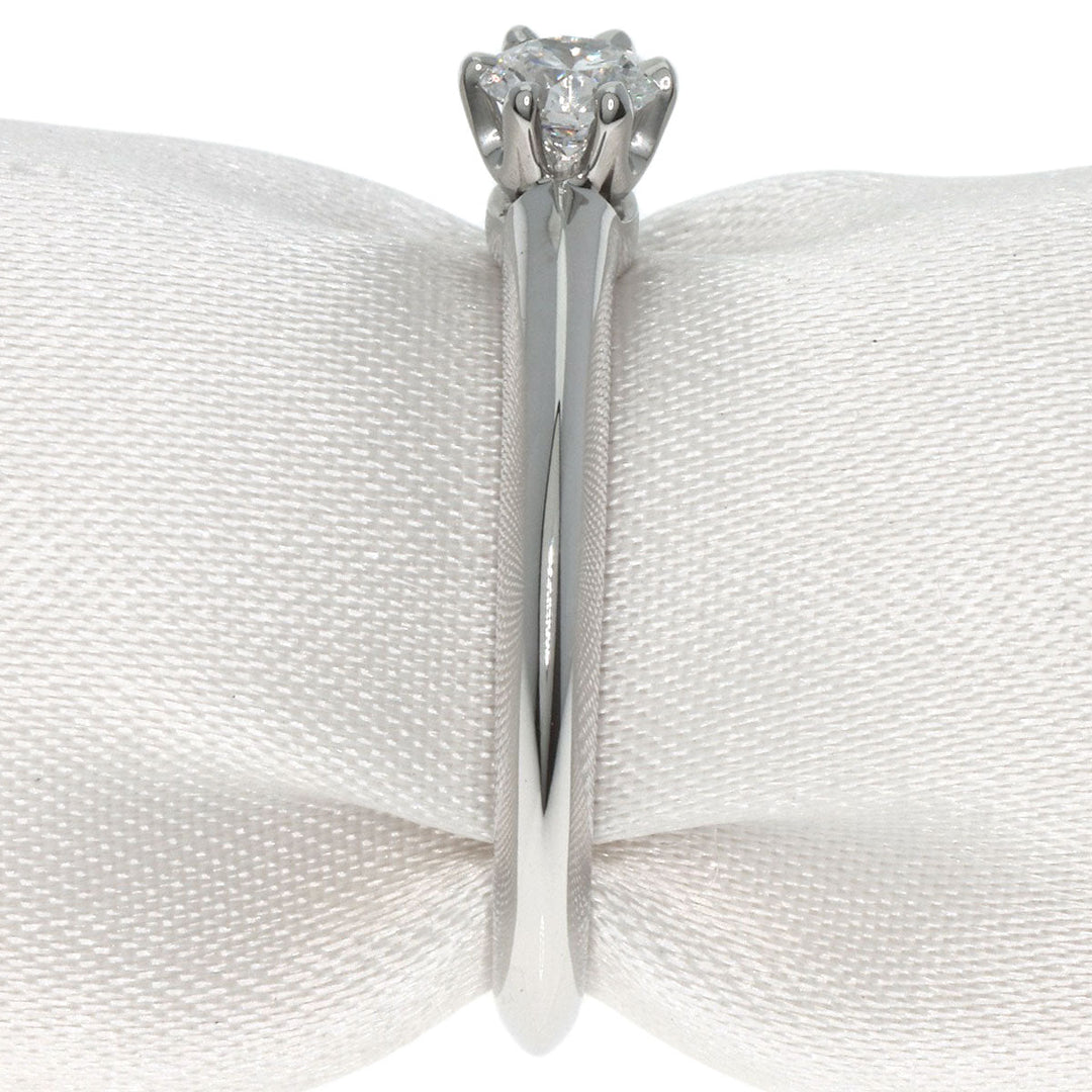 TIFFANY&Co. Ring PT950 Silver Solitaire diamond Women Used Authentic