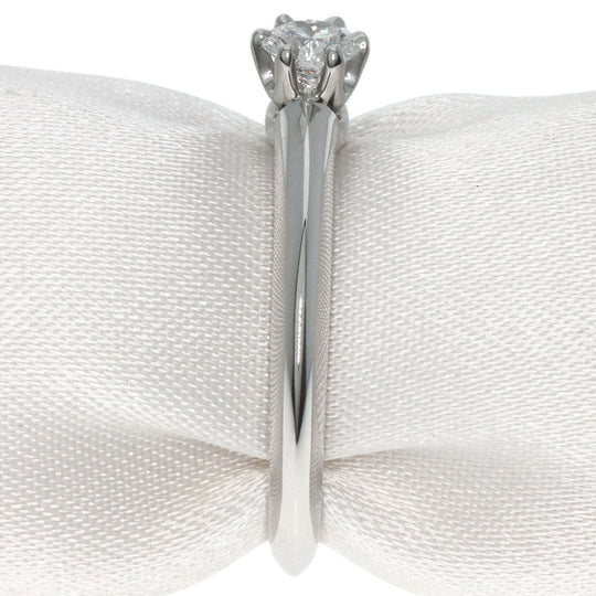 TIFFANY&Co. Ring PT950 Silver Solitaire diamond Women Used Authentic