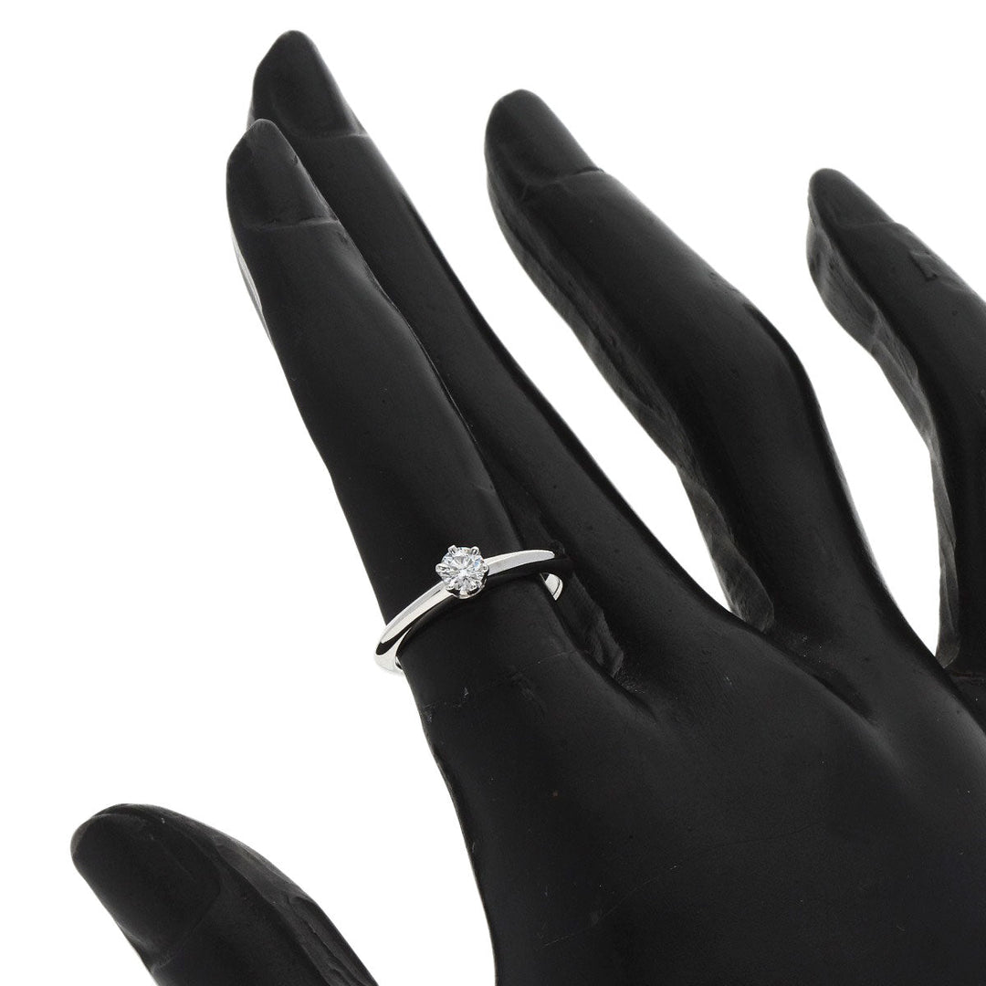 TIFFANY&Co. Ring PT950 Silver Solitaire diamond Women Used Authentic