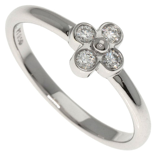 TIFFANY&Co. Ring PT950 Silver Flower Lace Diamond Women Used Authentic