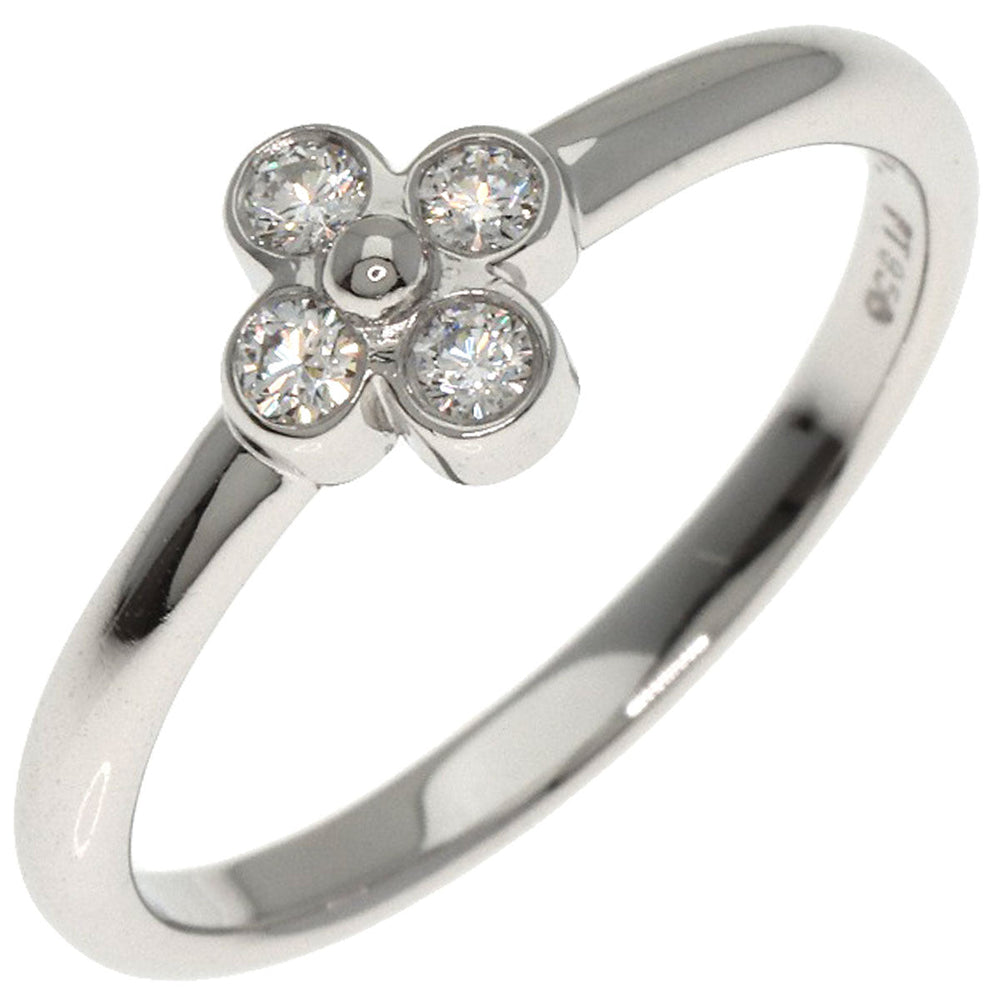 TIFFANY&Co. Ring PT950 Silver Flower Lace Diamond Women Used Authentic