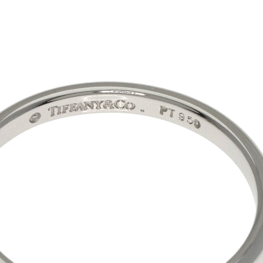 TIFFANY&Co. Ring PT950 Silver Flower Lace Diamond Women Used Authentic