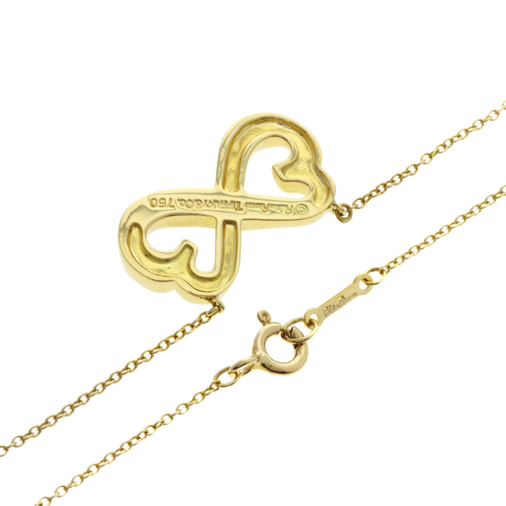 TIFFANY&Co. Necklace 18K Yellow Gold gold Double rubbing heart Women Used Authentic