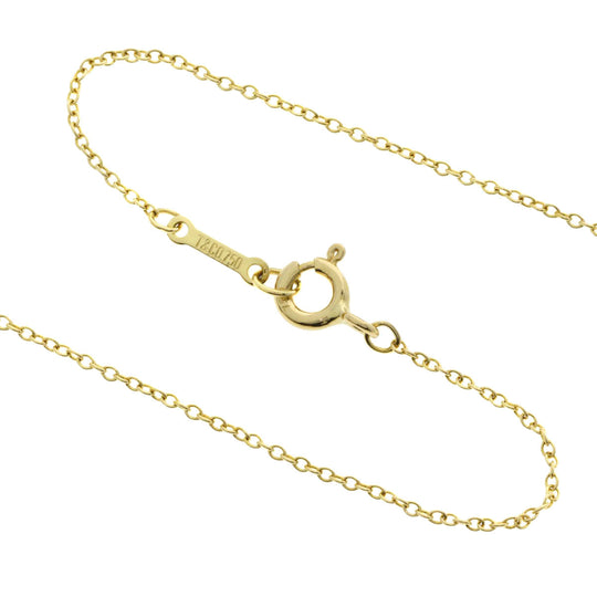 TIFFANY&Co. Necklace 18K Yellow Gold gold Double rubbing heart Women Used Authentic
