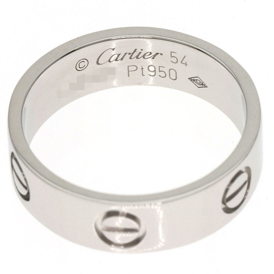 CARTIER Ring PT950 Silver Love Ring #54