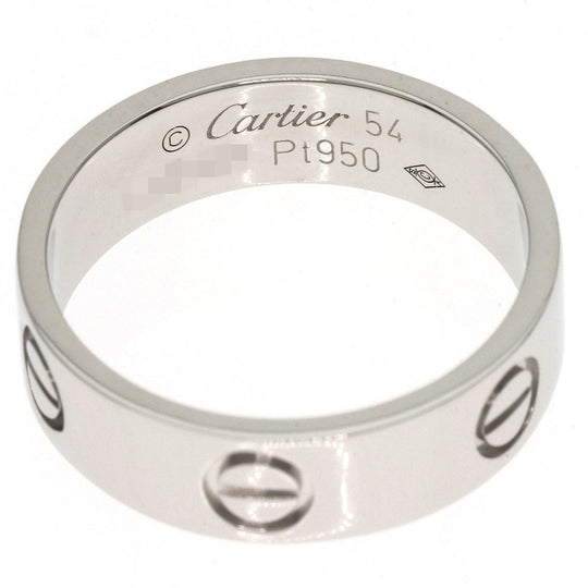 CARTIER Ring PT950 Silver Love Ring #54