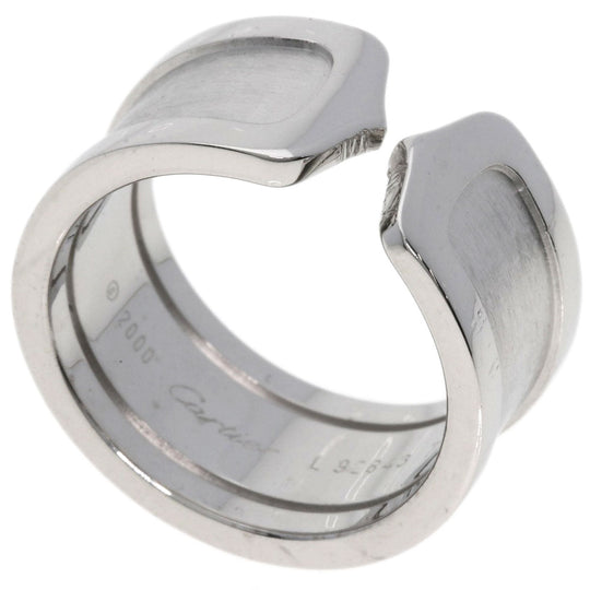 CARTIER Ring K18WG Silver C2 ring # 53 Women Used Authentic