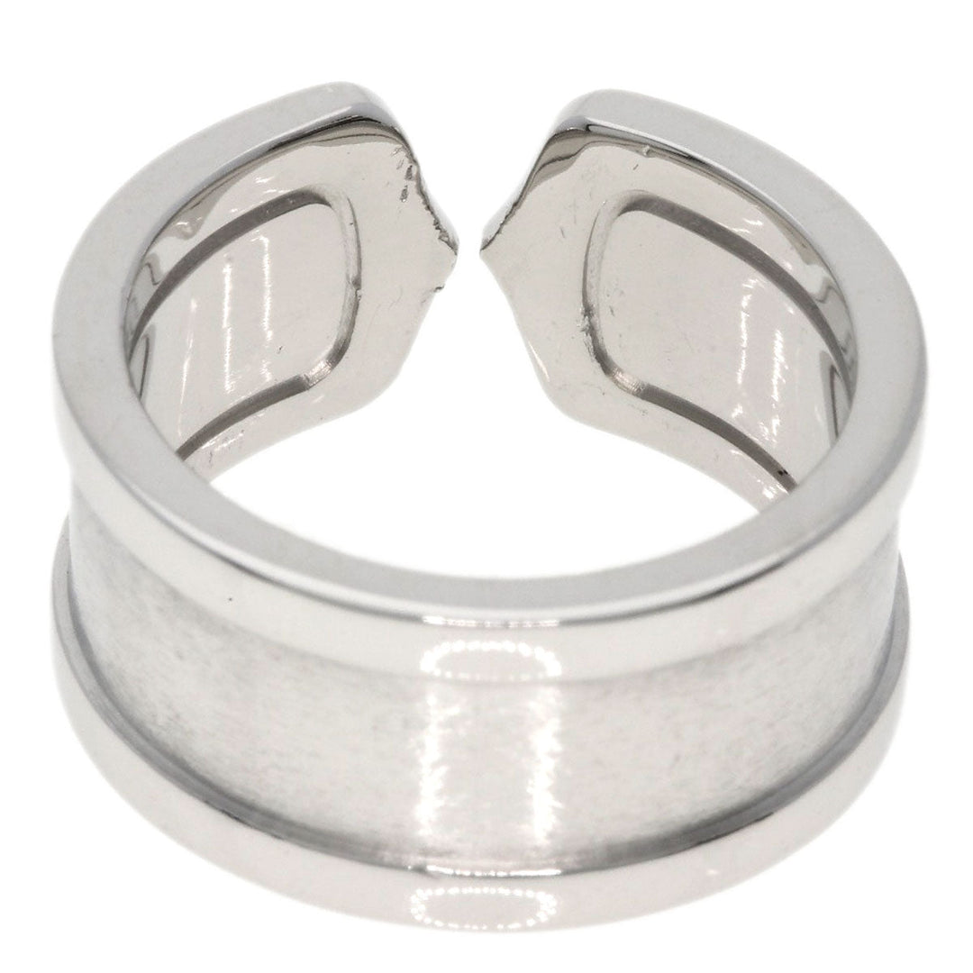 CARTIER Ring K18WG Silver C2 ring # 53 Women Used Authentic