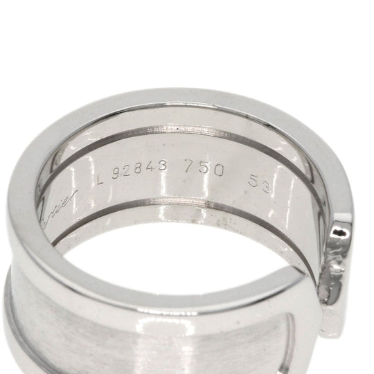 CARTIER Ring K18WG Silver C2 ring # 53 Women Used Authentic