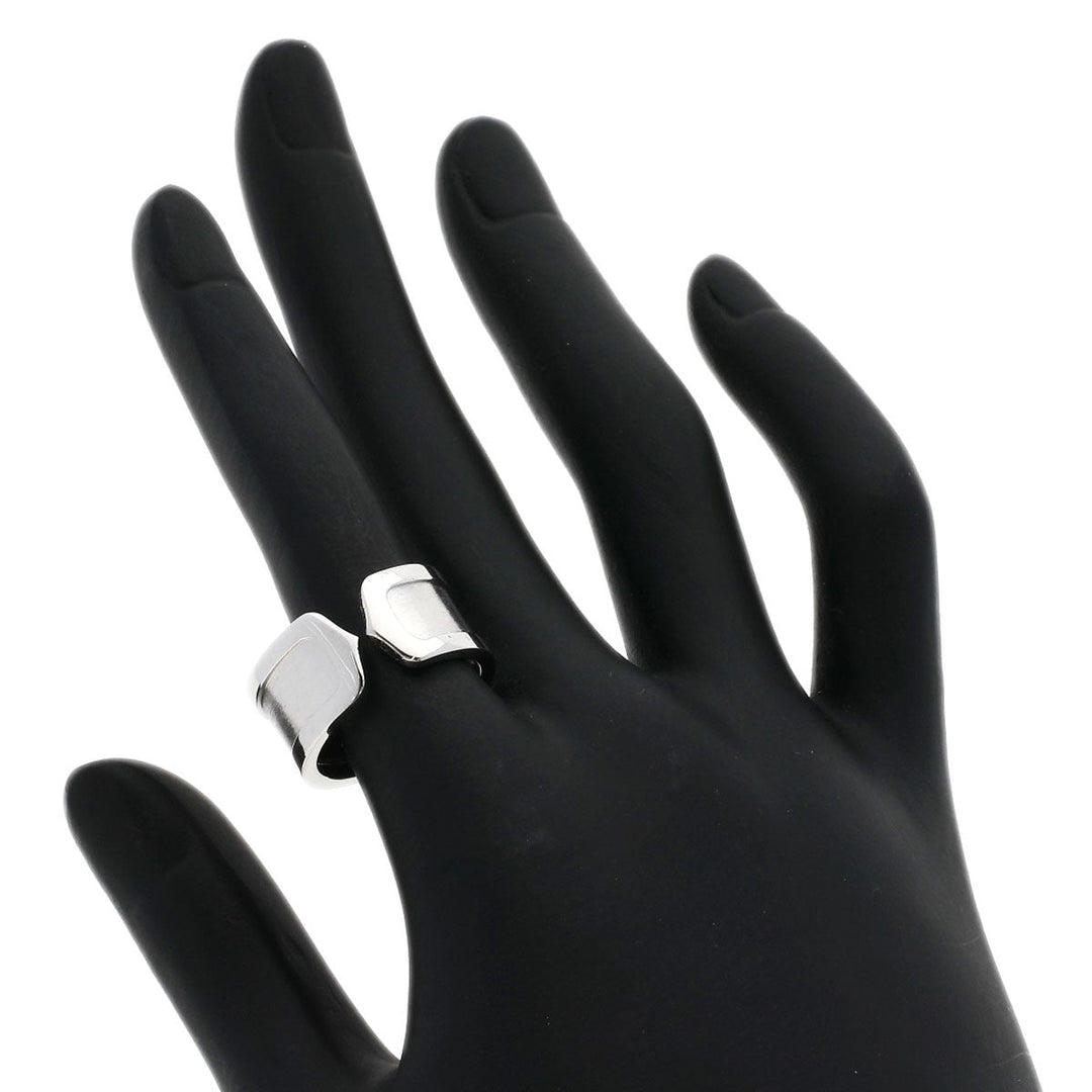 CARTIER Ring K18WG Silver C2 ring # 53 Women Used Authentic