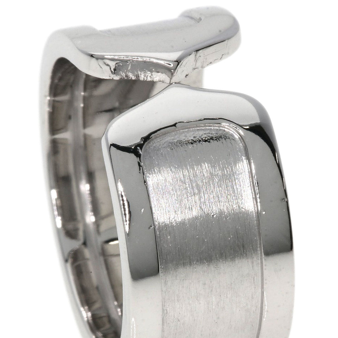 CARTIER Ring K18WG Silver C2 ring # 53 Women Used Authentic