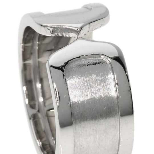 CARTIER Ring K18WG Silver C2 ring # 53 Women Used Authentic