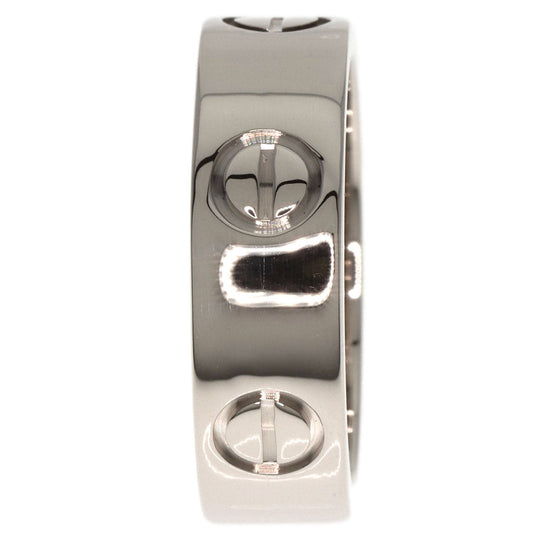 CARTIER Ring K18WG Silver Love Ring #49 Women Used Authentic