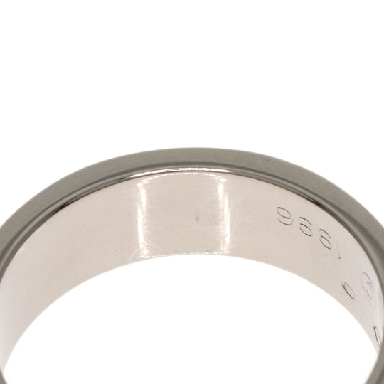 CARTIER Ring K18WG Silver Love Ring #49 Women Used Authentic
