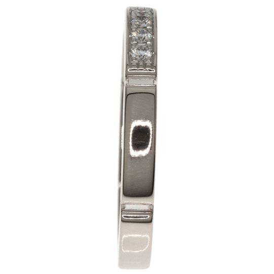 CARTIER Ring K18WG Silver MAILLON PANTHERE 4P DIAMOND #49 Women Used Authentic