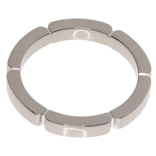 CARTIER Ring K18WG Silver MAILLON PANTHERE 4P DIAMOND #49 Women Used Authentic