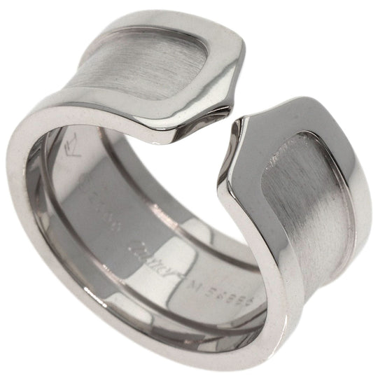 CARTIER Ring K18WG Silver C2 ring LM # 57 Women Used Authentic