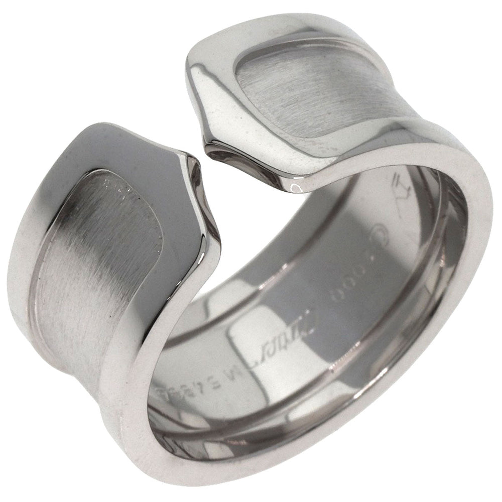 CARTIER Ring K18WG Silver C2 ring LM # 57 Women Used Authentic