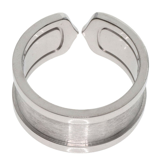CARTIER Ring K18WG Silver C2 ring LM # 57 Women Used Authentic