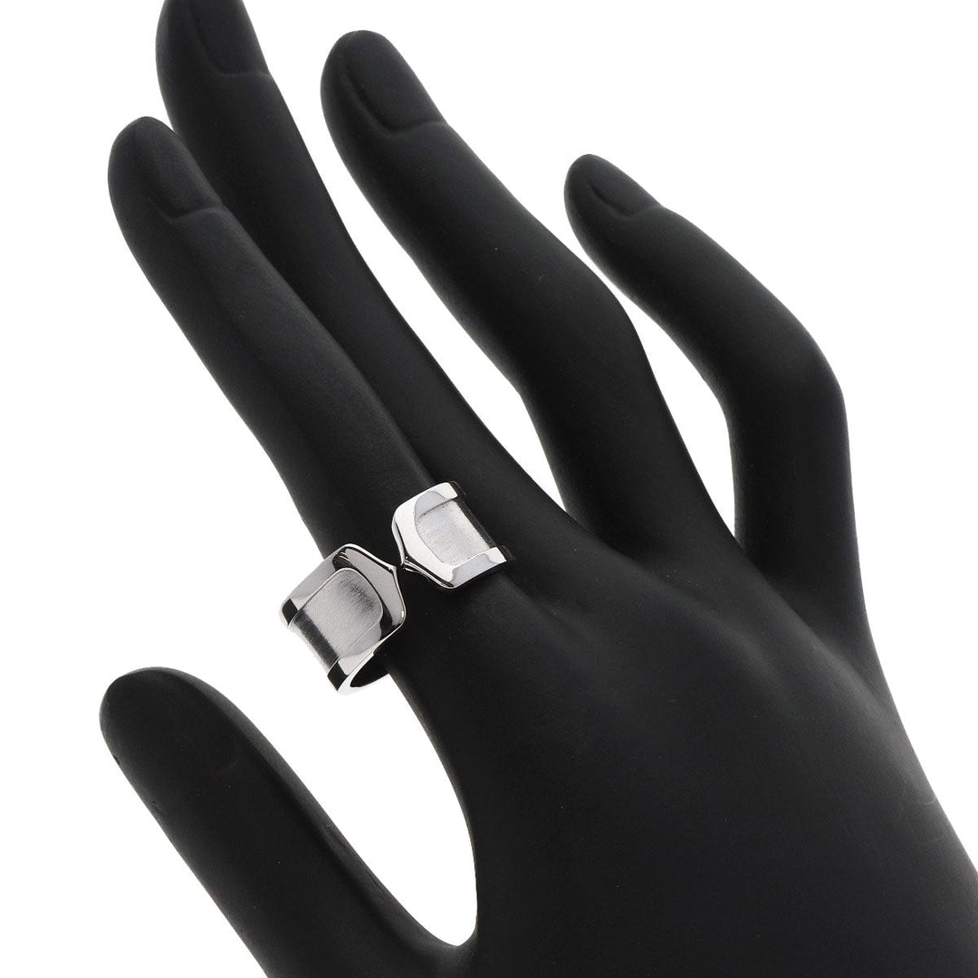 CARTIER Ring K18WG Silver C2 ring LM # 57 Women Used Authentic