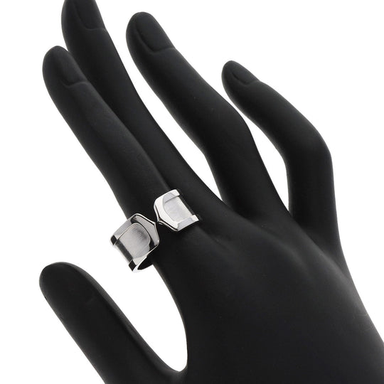 CARTIER Ring K18WG Silver C2 ring LM # 57 Women Used Authentic
