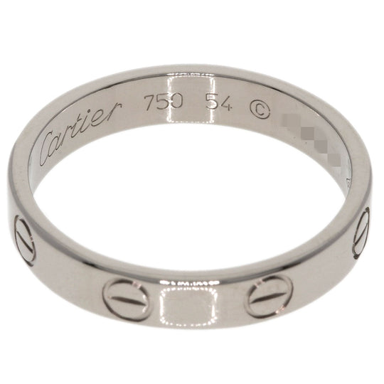 CARTIER Ring K18WG Silver Mini Love Ring #54