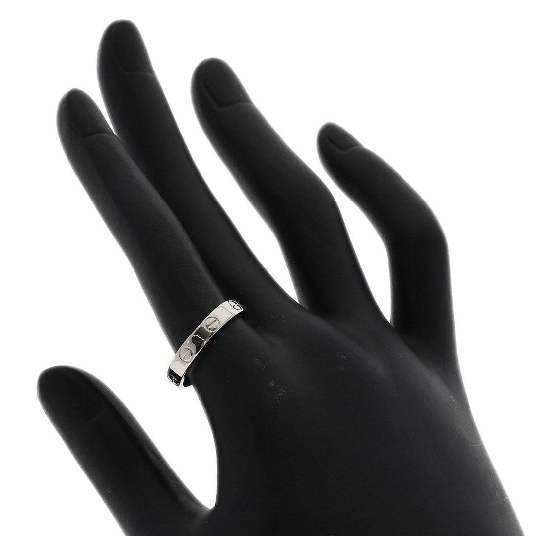 CARTIER Ring K18WG Silver Mini Love Ring #54