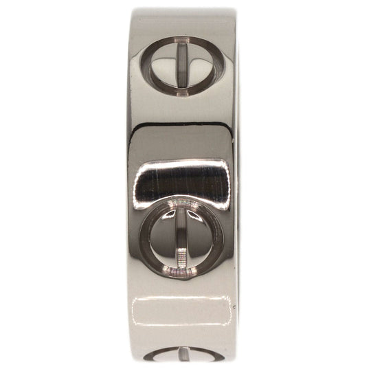 CARTIER Ring K18WG Silver Love Ring #47 Women Used Authentic