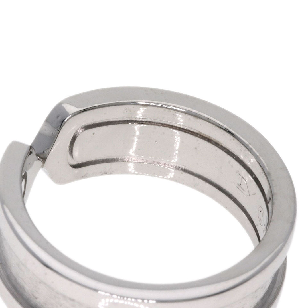 CARTIER Ring K18WG Silver C2 ring # 49 Women Used Authentic