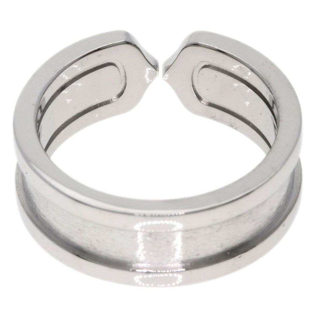 CARTIER Ring K18WG Silver C2 ring # 49 Women Used Authentic