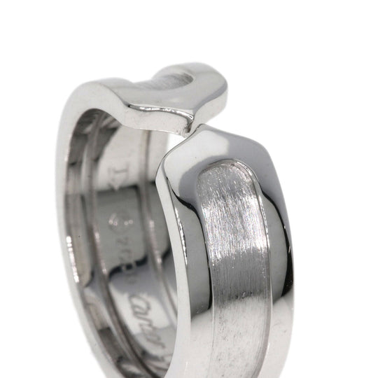 CARTIER Ring K18WG Silver C2 ring # 49 Women Used Authentic
