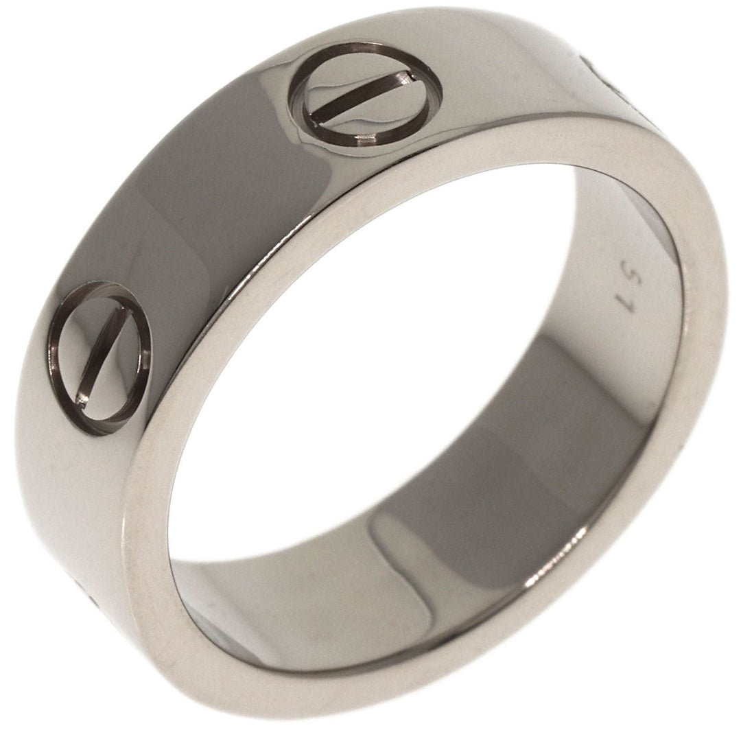 CARTIER Ring K18WG Silver Love Ring #51