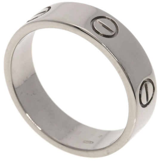 CARTIER Ring K18WG Silver Love Ring #61 unisex(Unisex) Used Authentic